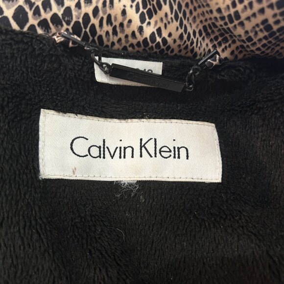 Calvin Klein Snakeskin Print Duck Down Puffer Jacket • Women’s XL • Quilted - Picture 5 of 8